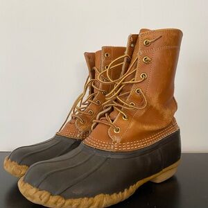 Brown and Black Duck Boots Size 7.5